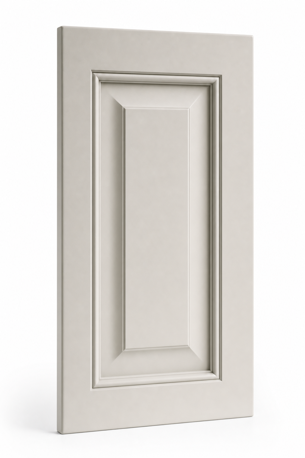 Barcelona Raised Panel custom cabinet door in Phantom Mist