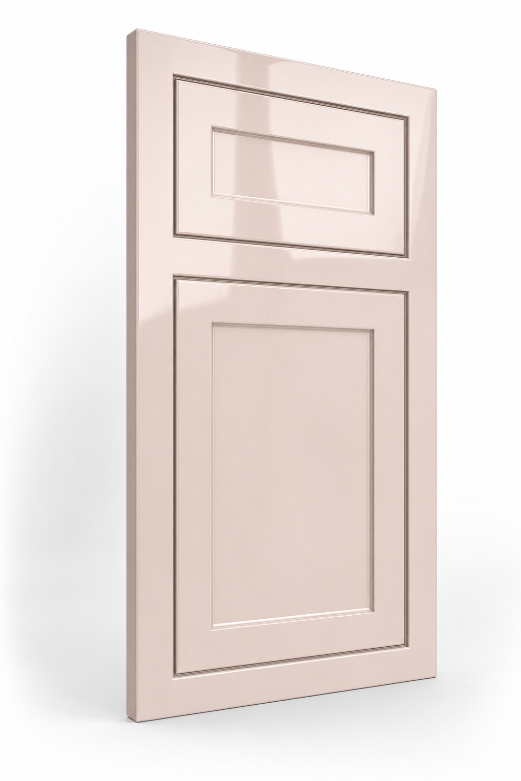 Malibu Inset Shaker inset face frame cabinet door in Setting Plaster (Gloss)